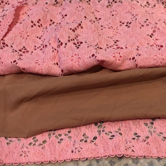 Size 4 pink lace Michael Kors midi fit and flare dress! - Picture 4 of 5